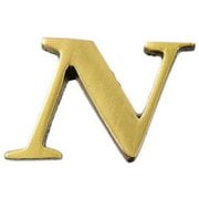 QL20-N [真鍮ゴールド文字 大文字 N]
