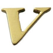 QL20-V [真鍮ゴールド文字 大文字 V]
