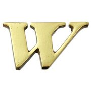 QL20-W [真鍮ゴールド文字 大文字 W]