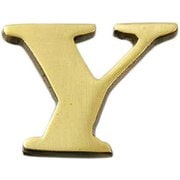 QL20-Y [真鍮ゴールド文字 大文字 Y]