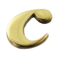 QS20-C [真鍮ゴールド文字 小文字 c]