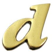 QS20-D [真鍮ゴールド文字 小文字 d]