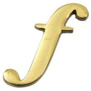 QS20-F [真鍮ゴールド文字 小文字 f]