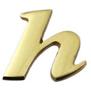 QS20-H [真鍮ゴールド文字 小文字 h]