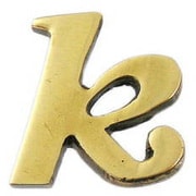 QS20-K [真鍮ゴールド文字 小文字 k]