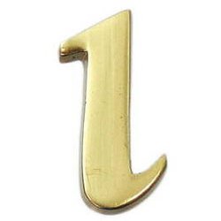 QS20-L [真鍮ゴールド文字 小文字 英l]