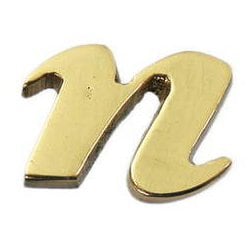 QS20-N [真鍮ゴールド文字 小文字 n]