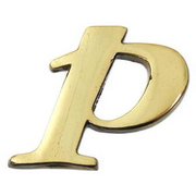QS20-P [真鍮ゴールド文字 小文字 p]
