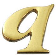QS20-Q [真鍮ゴールド文字 小文字 q]