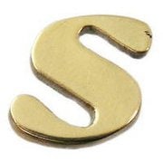 QS20-S [真鍮ゴールド文字 小文字 s]