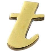 QS20-T [真鍮ゴールド文字 小文字 t]