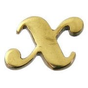 QS20-X [真鍮ゴールド文字 小文字 x]