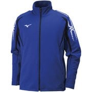 32JC800125 [ウォームアップシャツ サーフブルー×ブラック 150 (UNISEX)]