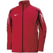 32JC800162 [ウォームアップシャツ チャイニーズレッド×ブラック 150 (UNISEX)]