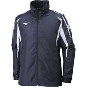 32JE801514 [ウィンドブレーカーシャツ ディープネイビー×ホワイト L (UNISEX)]