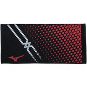 32JY810096 [バスタオル ブラック×レッド  (UNISEX)]