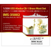 MS3502 [1/350 艦船用真ちゅう製マストセット 米・大型巡洋艦 アラスカ CB-1用 真ちゅうマストセット (HB社用)]