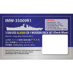MW3509 [1/350 艦船用木製甲板 米・大型巡洋艦 アラスカ CB-1用 木製甲板セット デッキブルー色 (HB社用)]