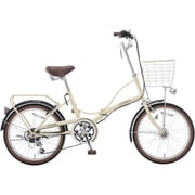 折りたたみ自転車 アスタリスク206 20型 外装6段変速 ミルクホワイト OCF206