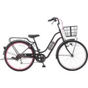 子供用自転車 ジョイブロックミニ246S 24型 外装6段変速 ブラック/レッド FJM46S