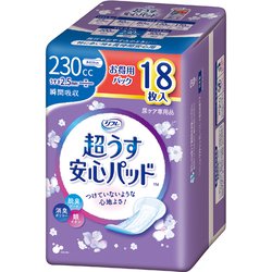 リフレ 超うす 安心パッド 特に多い時も安心用 230cc お得用パック 18枚 [介護排泄用品]