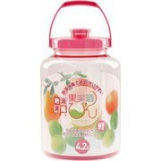 TAKEYA カラー果実酒びん R4.2L ももいろ [保存容器・キャニスター]
