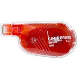 修正テープ ホワイパースイッチ 本体 6mm 交換式 レッド WH-1516