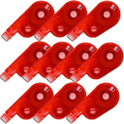 修正テープ ホワイパースイッチ リフィル 10個パック 6mm  レッド WH-1516R-10P