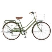 シティサイクル カジュアルファミリー 26型 外装6段変速 18EB266CF マットオリーブ 18EAST BOY