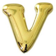 ABG20-V [ゴールド文字 大 V 19～23x4mm]