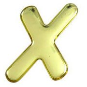 GM35-X [ゴールドメタル文字 (X) 35x1mm]