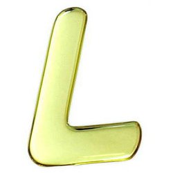 GM60-L [ゴールドメタル文字 L 60x1mm]