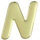 GM60-N [ゴールドメタル文字 (N) 60x1mm]
