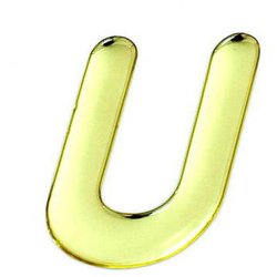 GM60-U [ゴールドメタル文字 U 60x1mm]