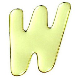 GM60-W [ゴールドメタル文字 W 60x1mm]