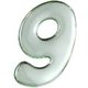 SM60-9 [クリスタルメタル文字 9 60x1mm]
