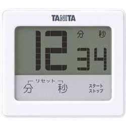 防水タッチパネルタイマー 最大表示：99分59秒 カウントダウン/カウントアップ方式 リピート機能搭載 防水性能IPX7 マグネット付き ホワイト TD-414-WH