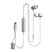 cheero Earphones with charging dock シルバー CHE-613-SI
