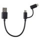 Color Cable with ライトニングコネクタ 2in1 10cm マット/ブラック