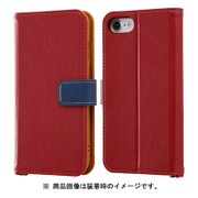 IN-P7SELC2/RN [iPhone 8/7 ブックカバーケース 2トーンカラー レッド/ネイビー]