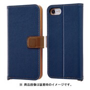 IN-P7SELC2/NDK [iPhone 8/7 ブックカバーケース 2トーンカラー ネイビー/ダークブラウン]
