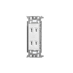 埋込ダブルコンセント ホワイト WN1302SW