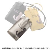 SK-3981 [お座りネコの2ウェイスマホケース シルバー]