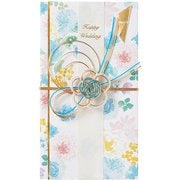 祝儀袋 キR1B 水彩花柄 金封 ブルー