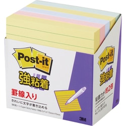ポスト・イット 強粘着ノート 罫線入り パステルカラー 混色 630-5SSAP