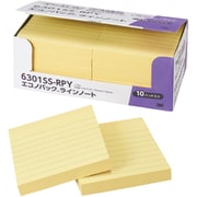 ポスト・イット エコノパック 強粘着ノート 罫線入り イエロー 6301SS-RPY