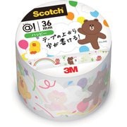 デコレーションテープ ATM36-LN12 限定 スコッチあっとテープLINE 36mm ハッピー