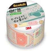 デコレーションテープ ATM36-LN13 限定 スコッチあっとテープLINE 36mm トラベルタグ