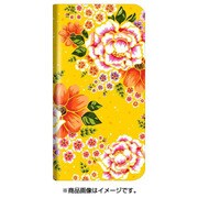 らくらくスマートフォン me F-03K 薄型デザインPUレザーケース「Design+」  Flower マスタード LP-F03KLD02