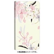 らくらくスマートフォン me F-03K 薄型デザインPUレザーケース「Design+」  Flower ホワイト LP-F03KLD07